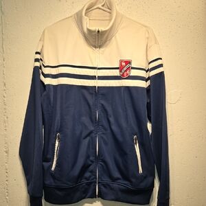 Bluenotes Navy & White Varsity Track Jacket (XL)